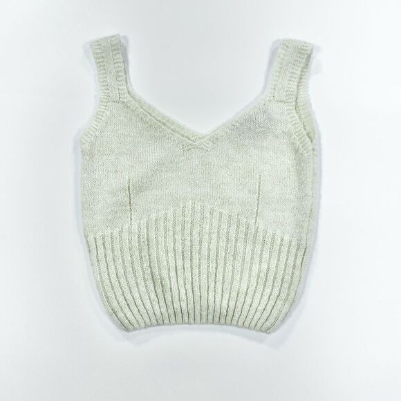 Pretty little thing off white sweater crop top S - Picture 1 of 5